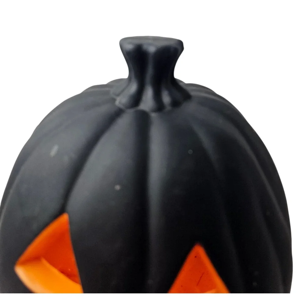 Black Halloween Pumpkin Decoration Light‎ Up Jack O Lantern Decor